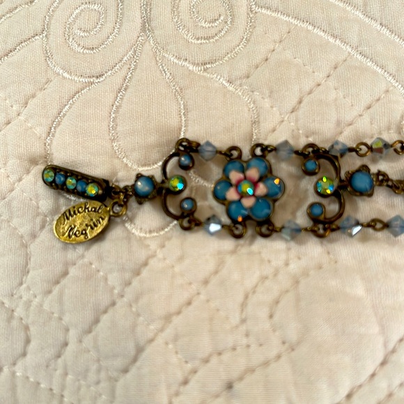 Michal Negrin Bracelet with Beautiful Multicolored Crystals and Safety Hook;EUC - Picture 2 of 2